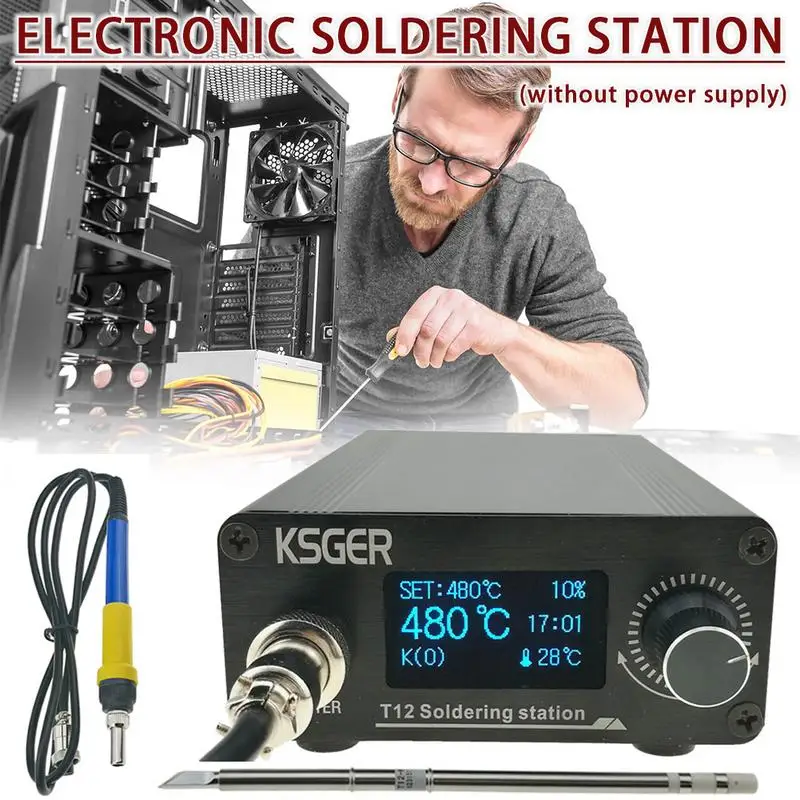 KSGER T12 V3.0 STM32 OLED Digital Temperature Controller Soldering Station Soldering Iron Rods Electrocautery Apparatus