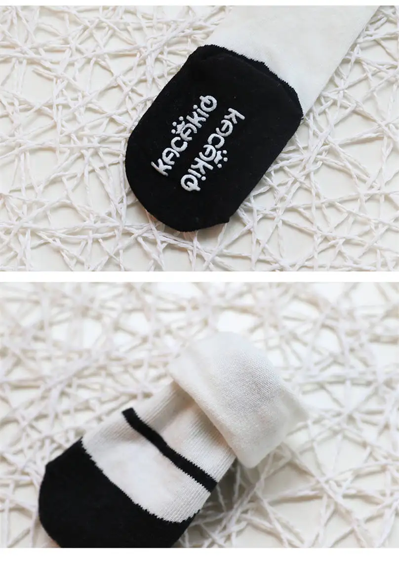 Calcetines adorables para beb&eacute; reci&eacute;n nacido, medias largas hasta la rodilla, con dise&ntilde;o de lazo negro, para ni&ntilde;o y ni&ntilde;a-4