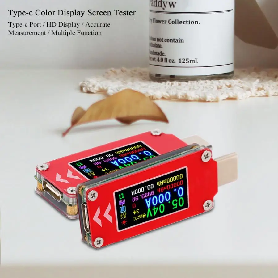 TC64 PD измеритель тока тестер Type C цветной цифровой амперметр вольтметр детектор