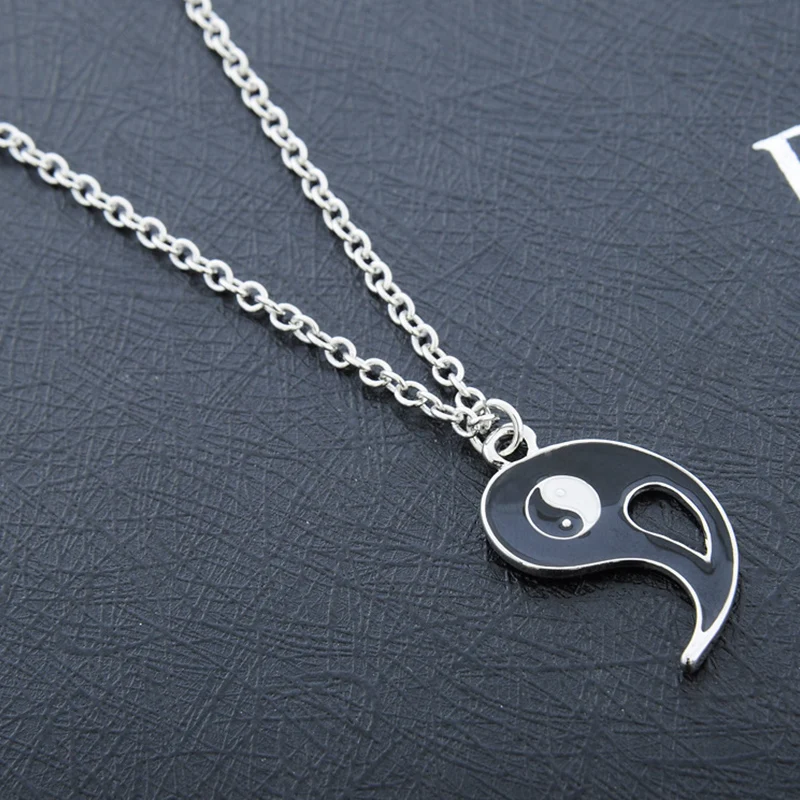 Мужская и женская Подарочная подвеска Forever Yin Yang черно белое ожерелье с кулоном