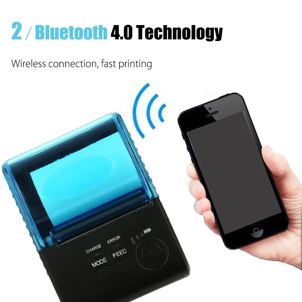 ZJIANG ZJ 5805 портативный мини принтер 58 мм Bluetooth 4 0 кассовый аппарат на Android POS чековый