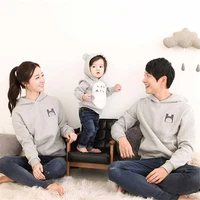 family matching outfits fashion sweatshirt for father mother and me cotton hooded clothes kids cartoon sweatshirts family looks