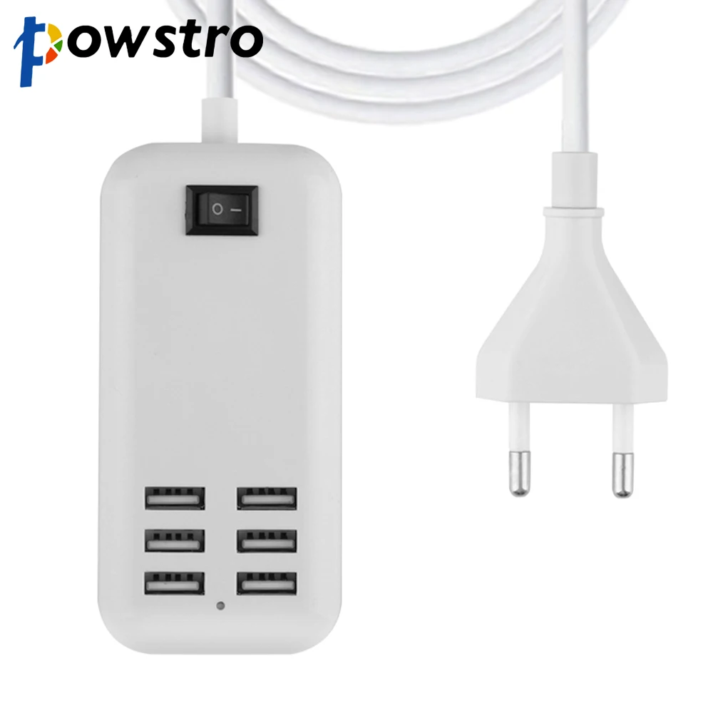 Зарядное устройство Powstro с 6 USB портами 25 Вт 3 А|Зарядные устройства для телефонов| |