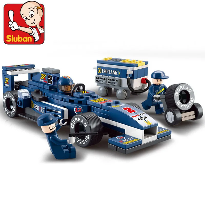 Lu сборные игруши 0351 формуле F1 синий свет гоночных спортивных автомобилей для