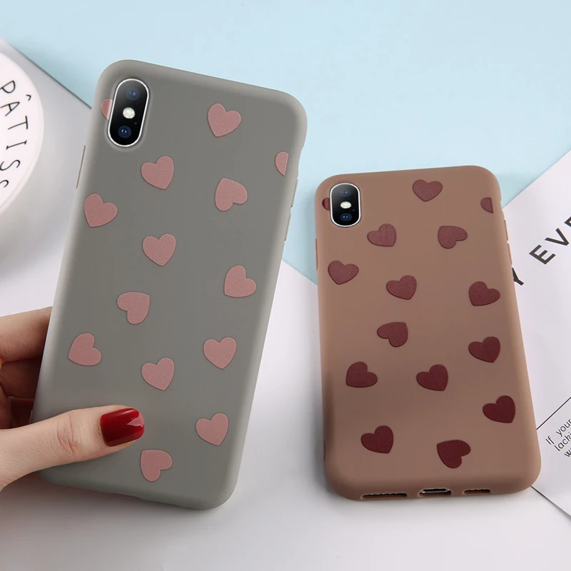Чехол для телефона Moskado iPhone 6 6S 7 8 Plus X XR XS Max простой мягкий чехол из ТПУ с милым