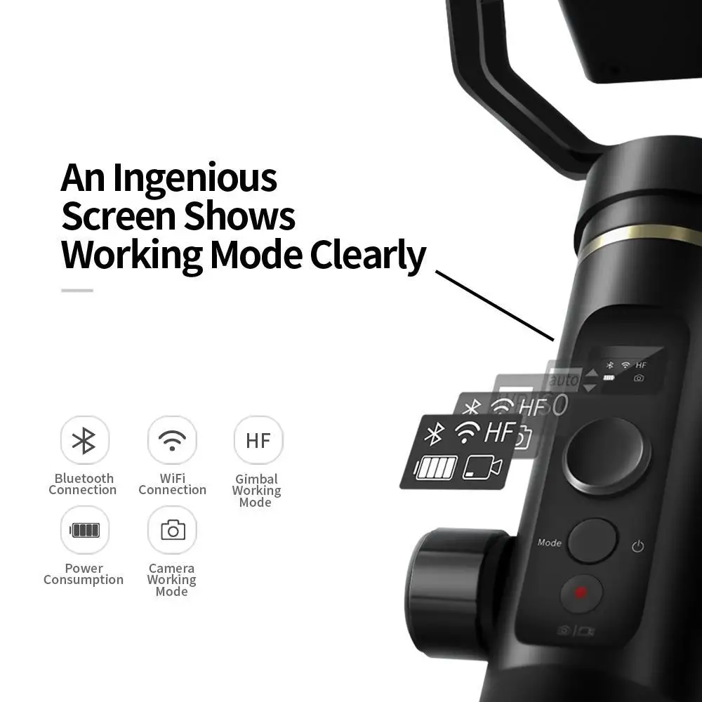Общие Ручной Bluetooth Wi Fi Gimbal стабилизатор действие фото камера для 360 GoPro около 12