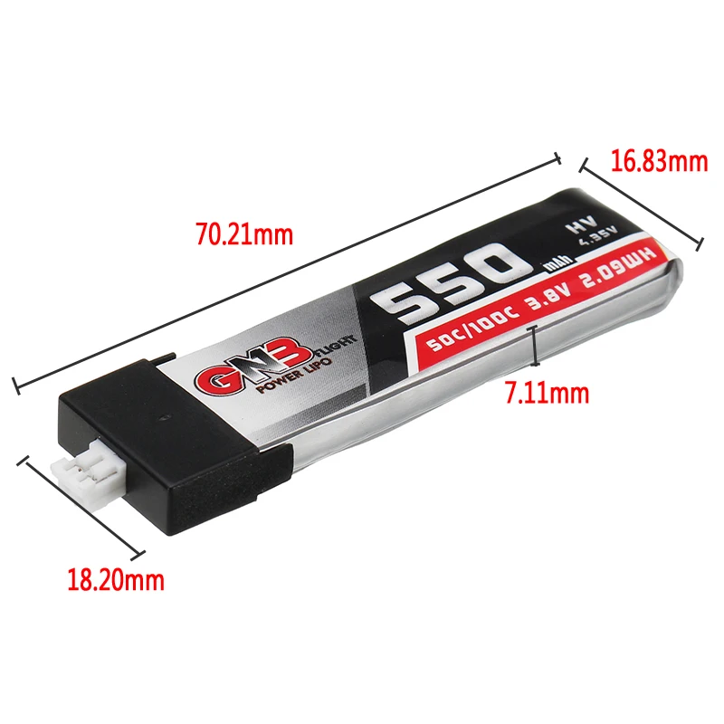3/5 шт Gaoneng 3 8 V 550mAh 50C/100C LiPo батарея PH2.0 разъем для LDARC TINY 8X TINY7 B06 BetaFPV Beta75 URUAV UR65 FPV