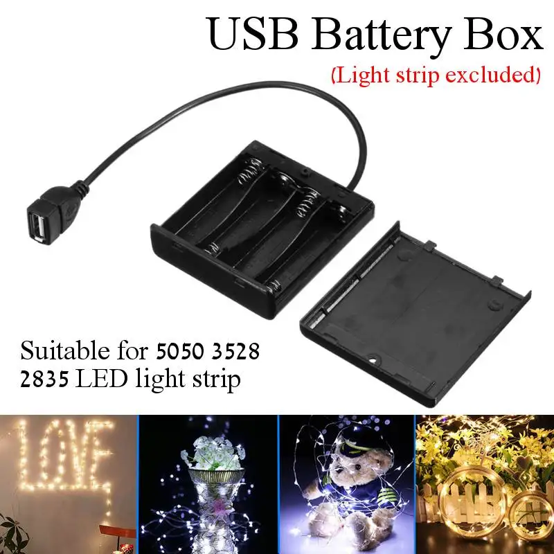 2018 лучшая портативная коробка для хранения аккумуляторов DC5V Mini AA чехол USB блок