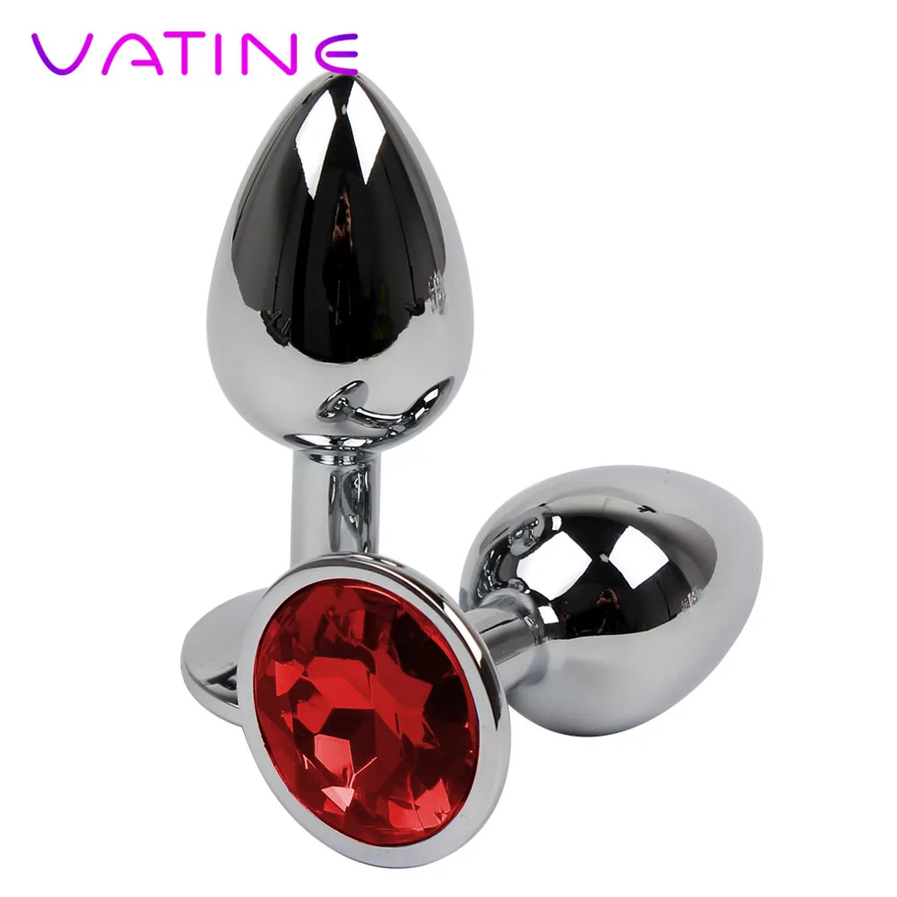 VATINE Diamond Anal Plug Bead Metal Prostate Massage Butt Sex Toys for Women Men Gay Stainless Steel Adult Product | Красота и