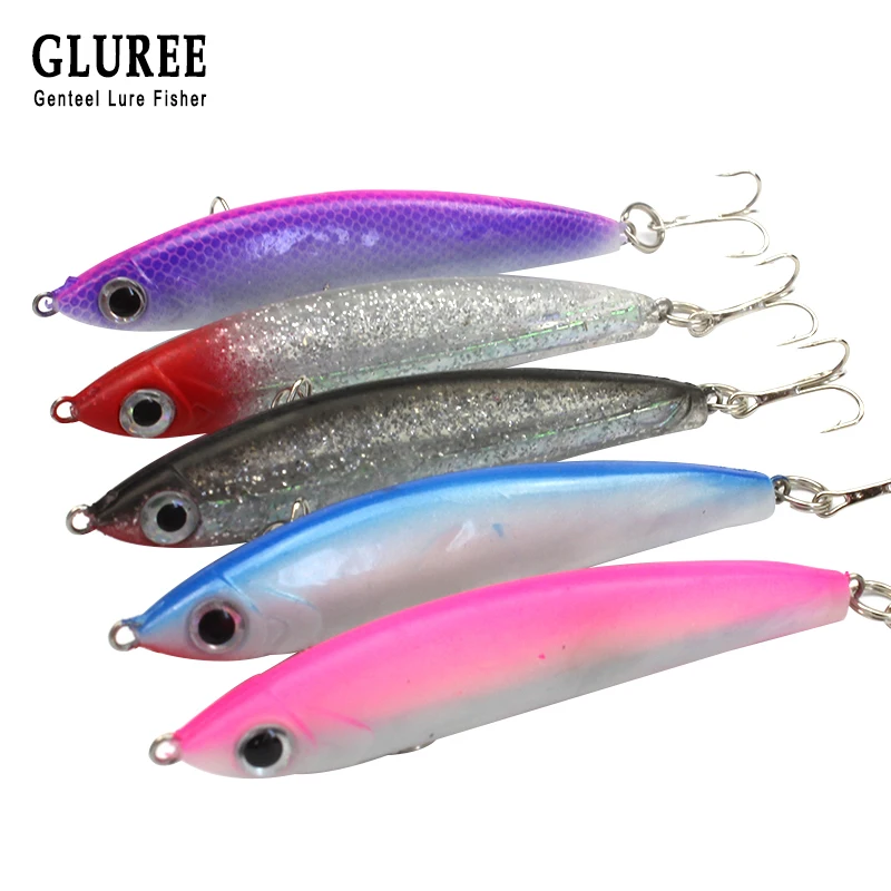 GLUREE 5 шт./лот тонущие рыболовные наживки карандаш приманка искусственная