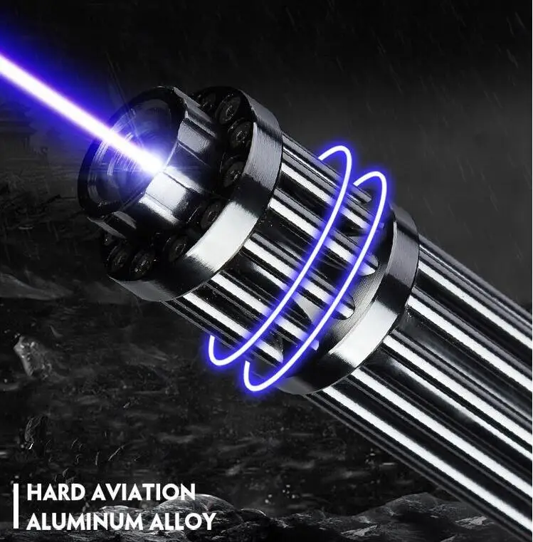 

Most Powerful Lazer Torch Cannon 450nm 5000000m 500w Flashlight Blue Laser Pointer Burning Match Dry Wood Light Burn Cigars