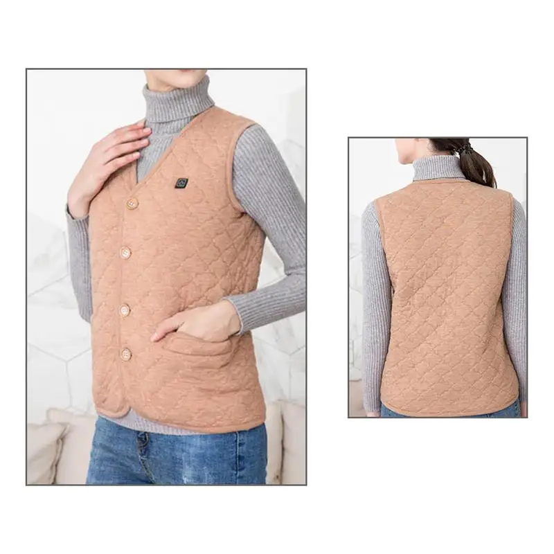 

Outdoor Warm Ski Electric Vest Smart Heating Warm Carbon Fiber Heating Suit Can Charge Heating Vest Warm Ski