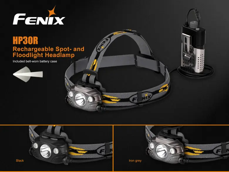 Фонарь налобный Fenix HP30R Cree LEDs макс. 1000 люмен с батареями 2600 мАч|Налобные LED-фонари| |