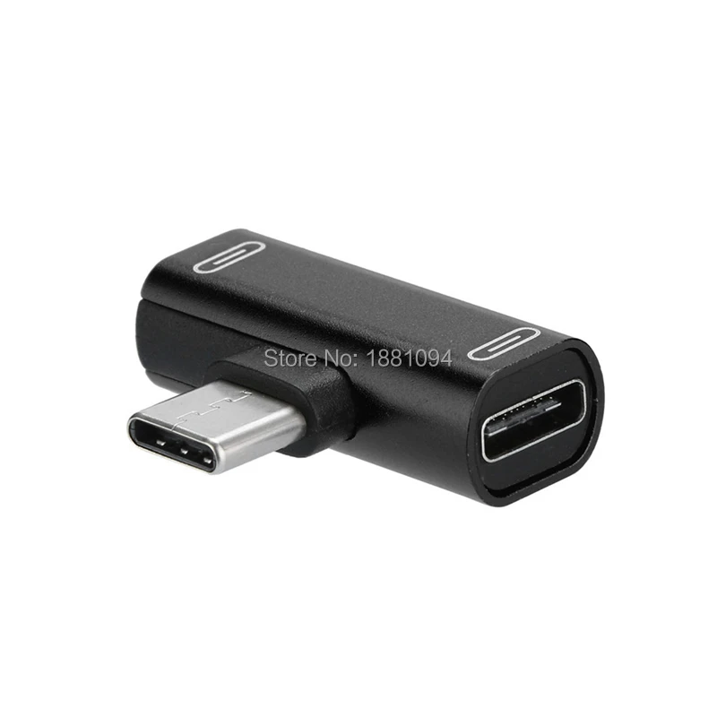1000 шт./лот USB Type C адаптер зарядного устройства Type-C папа на 2 type-c мама конвертер для