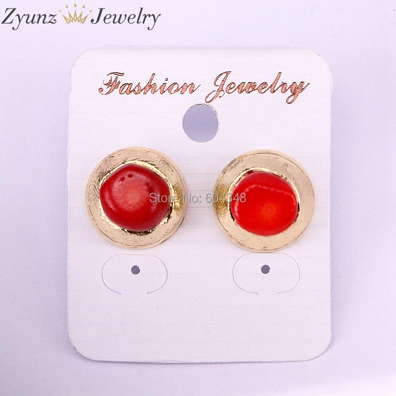 Серьги из пресноводного жемчуга/коралла/howlite с золотым покрытием 5 пар ZYZ335-6743 |