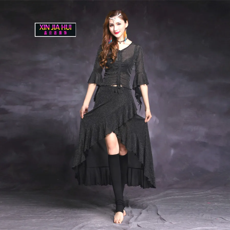 And Autumn Fund South Korea Silver Wire Net Pulling Rope Butterfly Sleeve Length Skirt Practice Performance Serve Suit Hy02 |