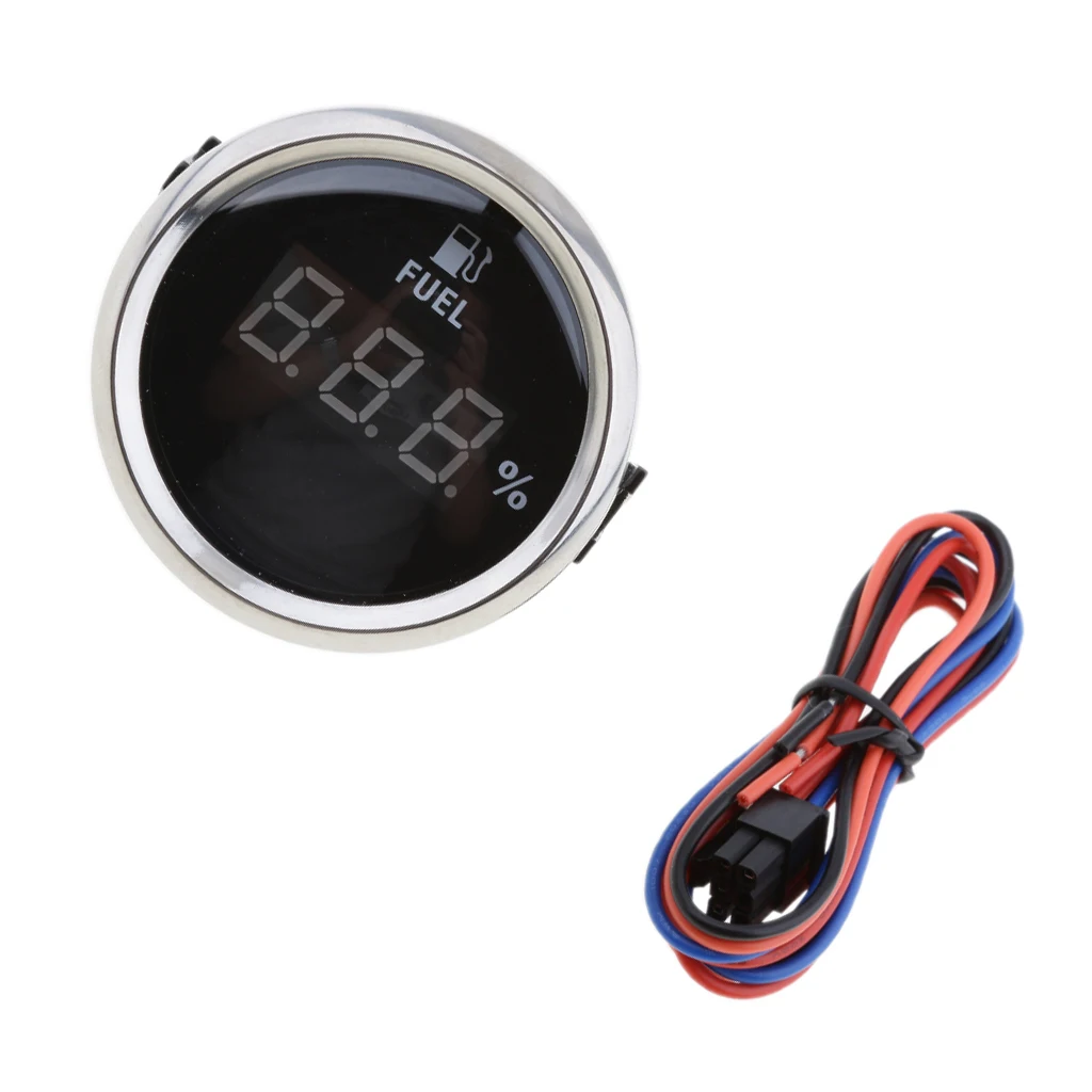 2 дюймовый 52 мм автоматический цифровой измеритель уровня топлива 0ohm 190ohm 9 32V DC
