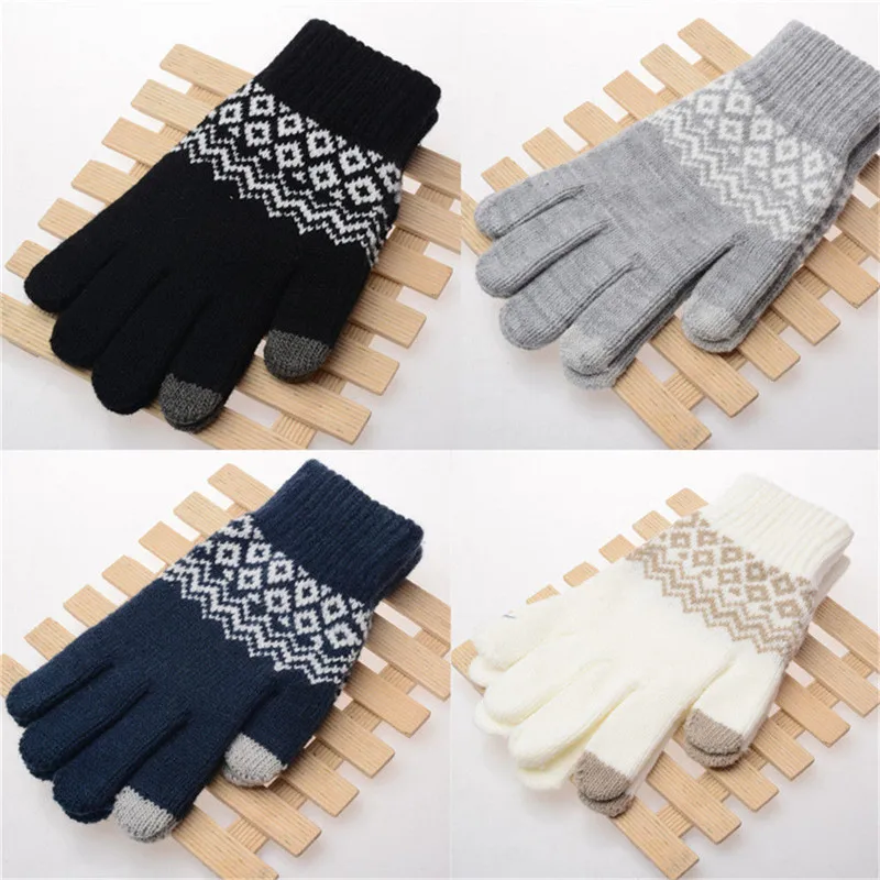 

Fashion Winter Warm Touch Screen Cotton Wool Wrist Gloves Women Men Unisex Adult Mittens Glove For Mobile Phone