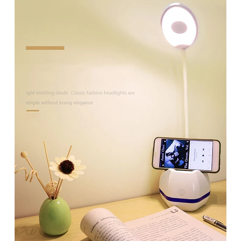 Rechargeable Cute Press Switch 3 Mode Led Eye Protection Table Lamp Folding Pen Holder Bedroom Reading Small Tabl|Настольные лампы| |