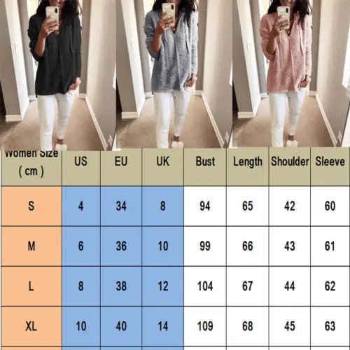 

Women Casual V-Neck Knitted Sweater Bell Long Sleeve Loose Jumper Tops Knitwear