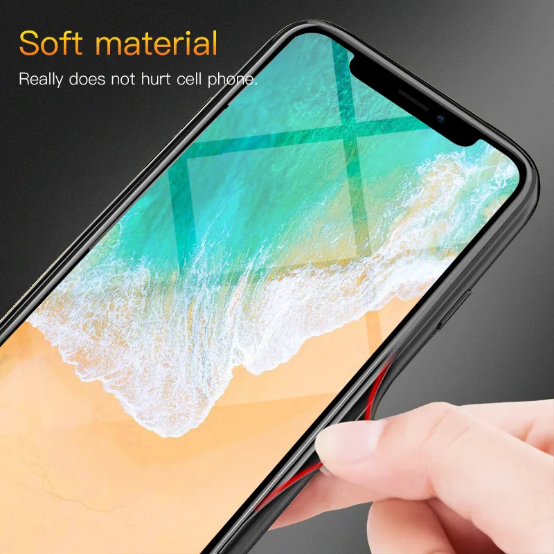 Glass Case For iPhone XS MAX XR X Cases Soft TPU Edge Slim Merry Christmas Gift Back Cover 7 8 6S 6 Plus Cute |