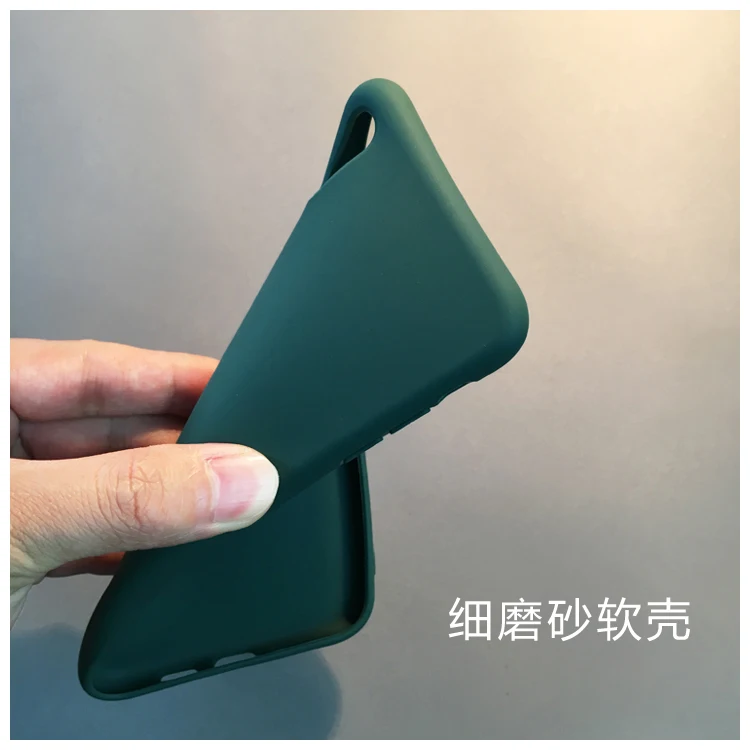 Phone Case For iphone 6 6S Green Black Silicone Bag Cover Coque 7 8 7Plus 6SPlus X Xs Max Xr with strap |