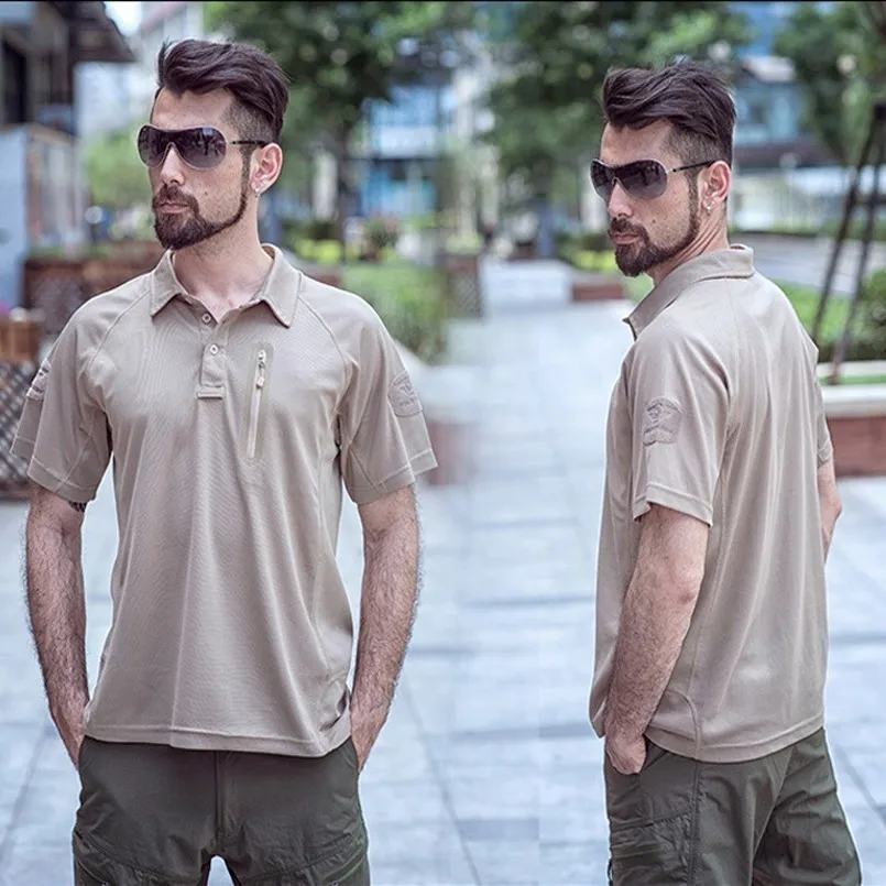 Футболка мужская быстросохнущая в стиле милитари тактическая рубашка с