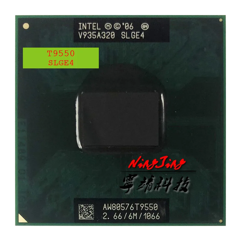Процессор Intel Core 2 Duo T9550 SLGE4 6 ГГц двухъядерный процессор с двумя потоками м 35 Вт
