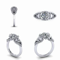 fashion women silver plated graceful for showing womens charming personality ring fashion skull white wedding jewelry