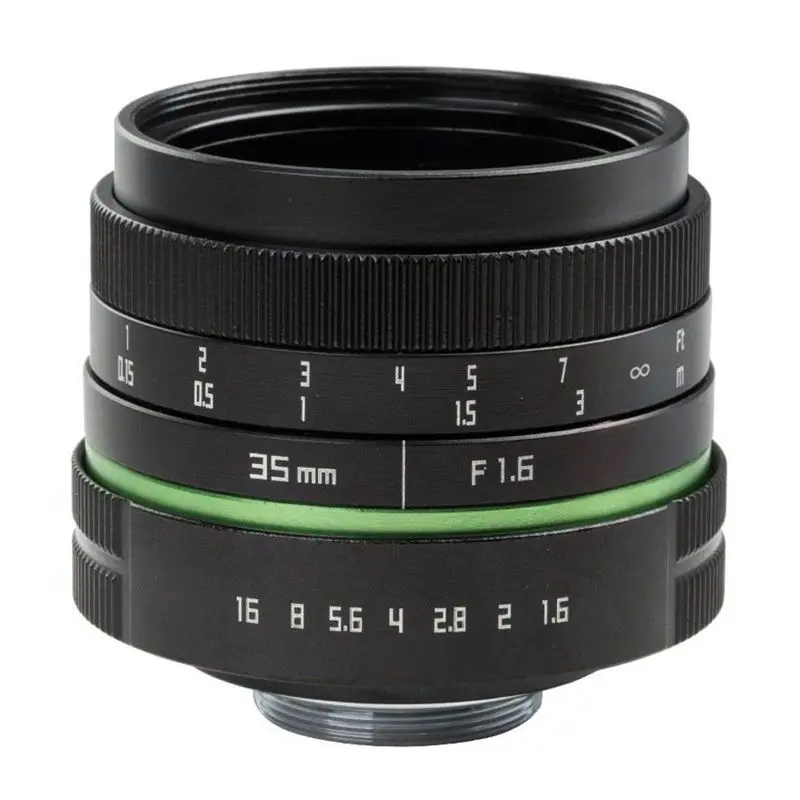 Беззеркальный объектив 35 мм F1.6 C Mount для APS камеры M4/3 FX EOSM N1 P/Q J1 V2 J3 V3 E P1 PL1 G1 GF1 GH1 NEX 3 5