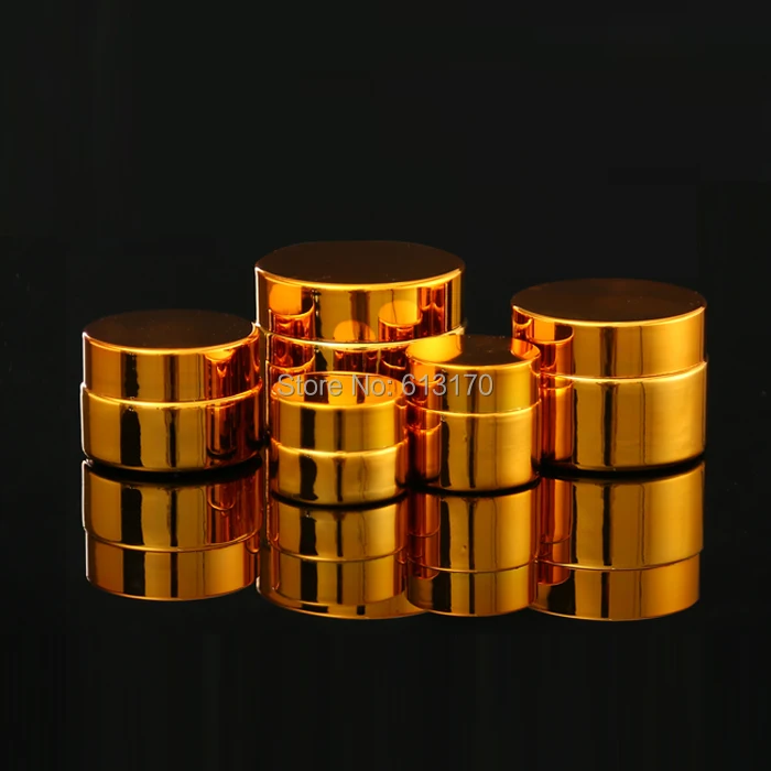 

5g,10g,20g,30g Empty Glass Cream Car Cosmetic Packing Containers Skin Care Tins Gold