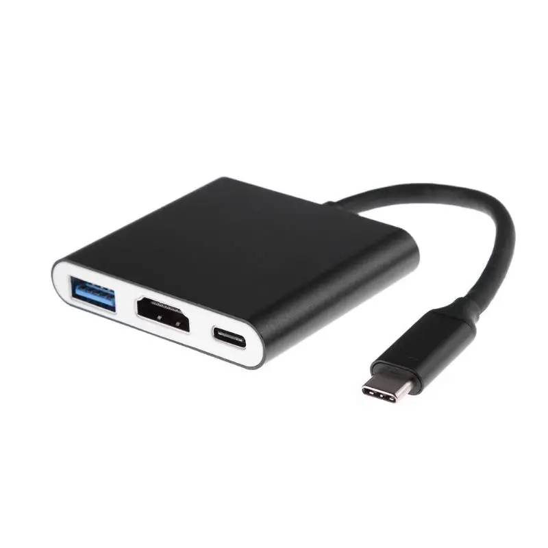 3 в 1 usb type C к HDMI USB 0 зарядный адаптер конвертер концентратор сплиттер кабель для