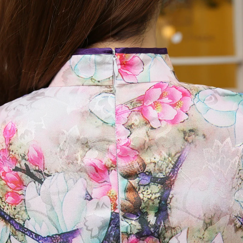 Женское платье из льна и хлопка летнее китайское Ципао Qipao китайская мода