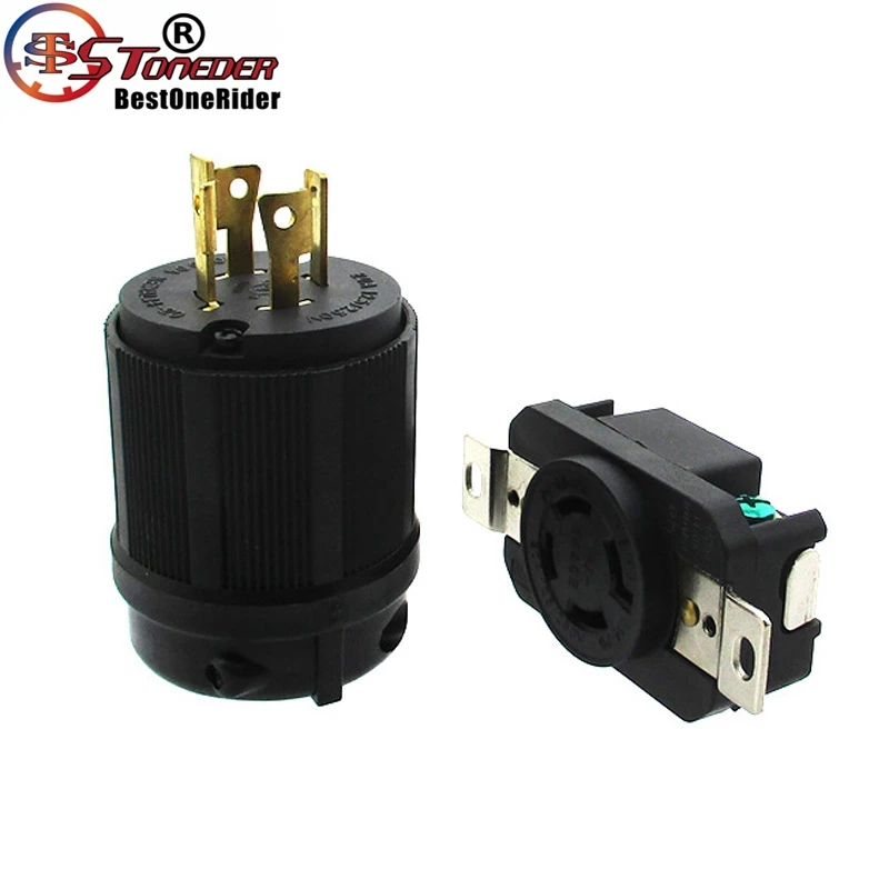 STONEDER 4 зубец штепсель с поворотным замком гнездо 20A MP 125V 250V NEMA L14-20R UL утверждение