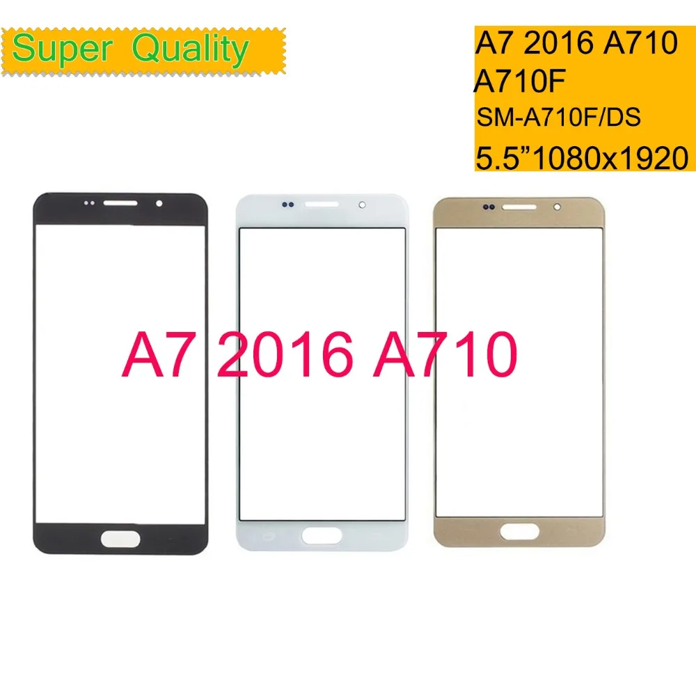 

10Pcs/Lot For Samsung Galaxy A7 2016 A710 A710F SM-A710F/DS Touch Screen Front Glass Panel Outer LCD Glass Lens With OCA Glue