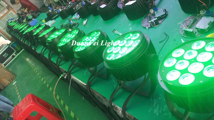 48 шт./лот сверхъяркий китайский par led 12x18 Вт 6 в 1 64 stage light IP 65 rgbwa uv|Эффект освещения