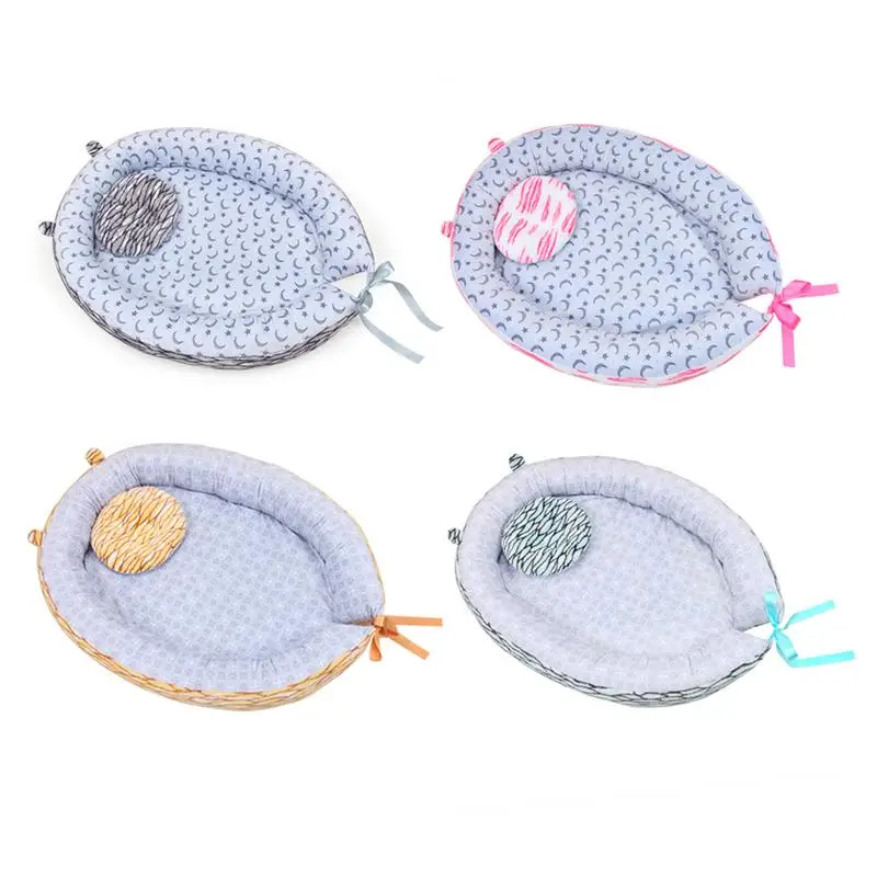 

Portable Cotton Baby Nest Bed Crib With Pillow Removable And Washable Crib Travel Bed For Children Infant Kids Cradle