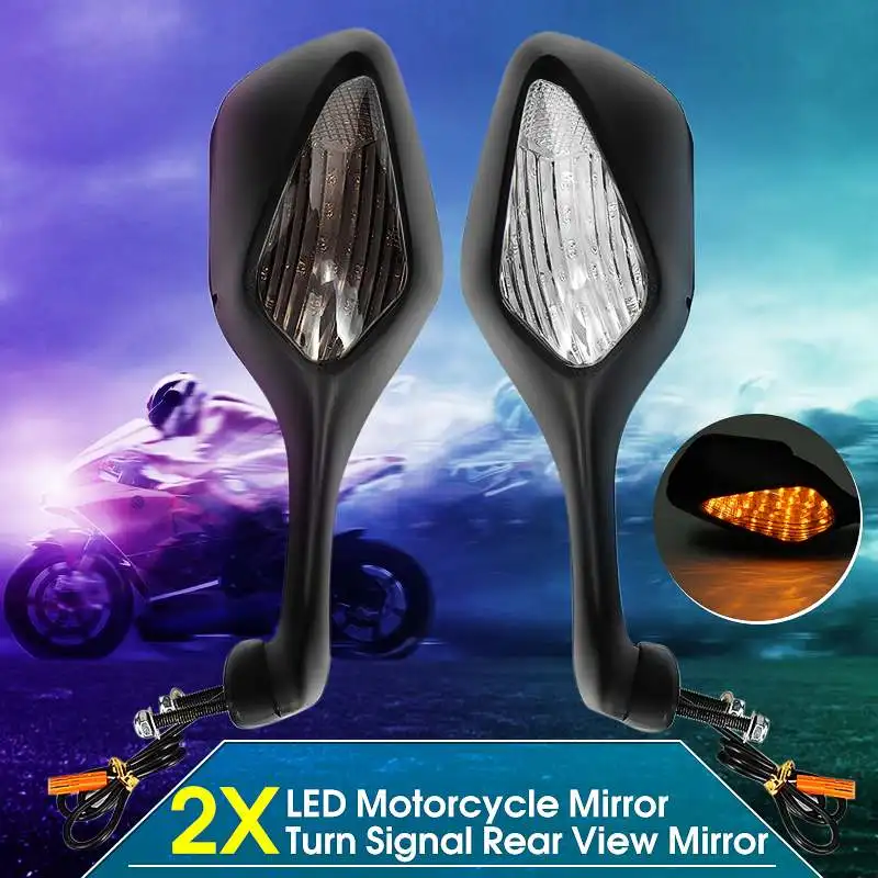 

Motorcycle Rearview Side Mirrors with LED Turn Signal Light Lamp For Honda CBR1000RR CBR 1000 RR 2008-2013 ABS Rear View Mirrors