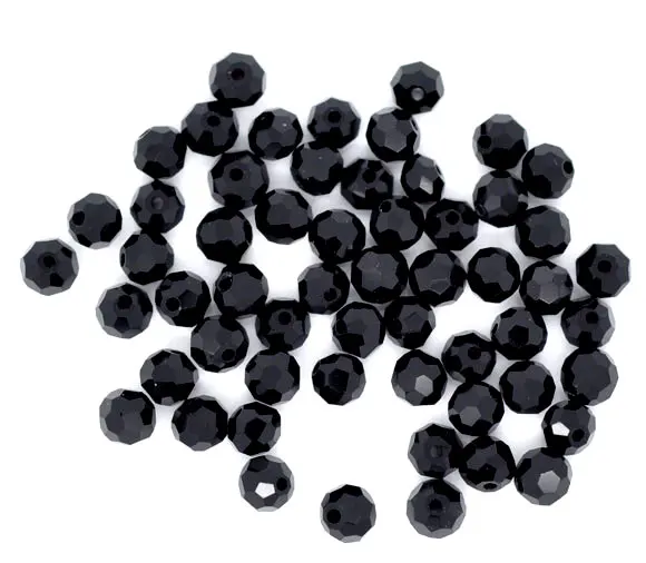 DoreenBeads 200 черный кристалл Кварцевый граненый бисер 5000 4 мм (B08826) yiwu | Украшения и