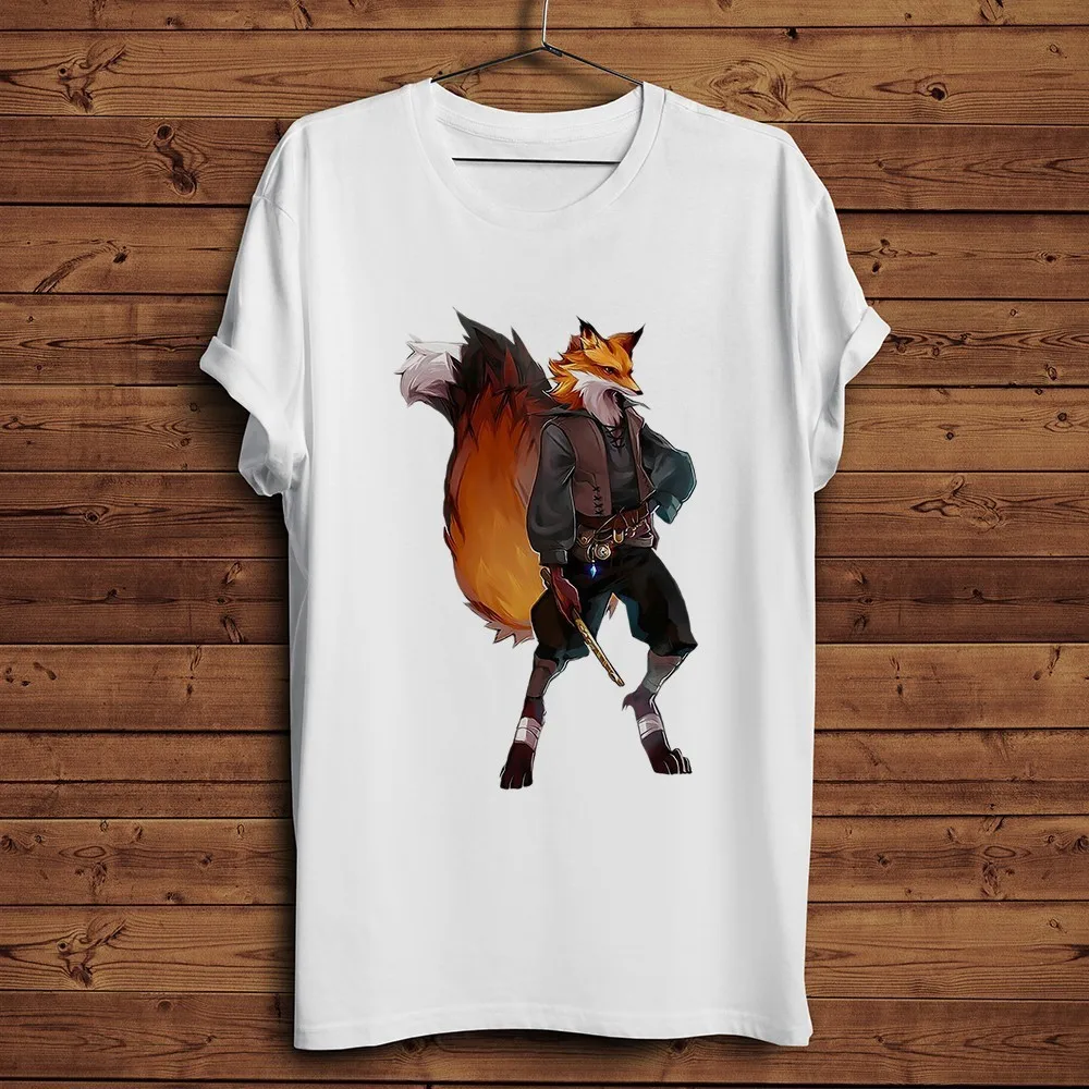 Мужская футболка с мангой белая Повседневная японскими животными самураями