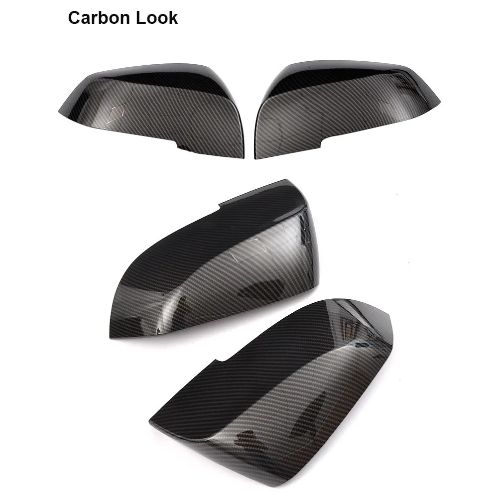 Боковое зеркальное покрытие для BMW 1 2 3 4 X GT Series F20 F30 220i 228i 320i 328i F36 E84 X1 Carbon Look & Black Mirror