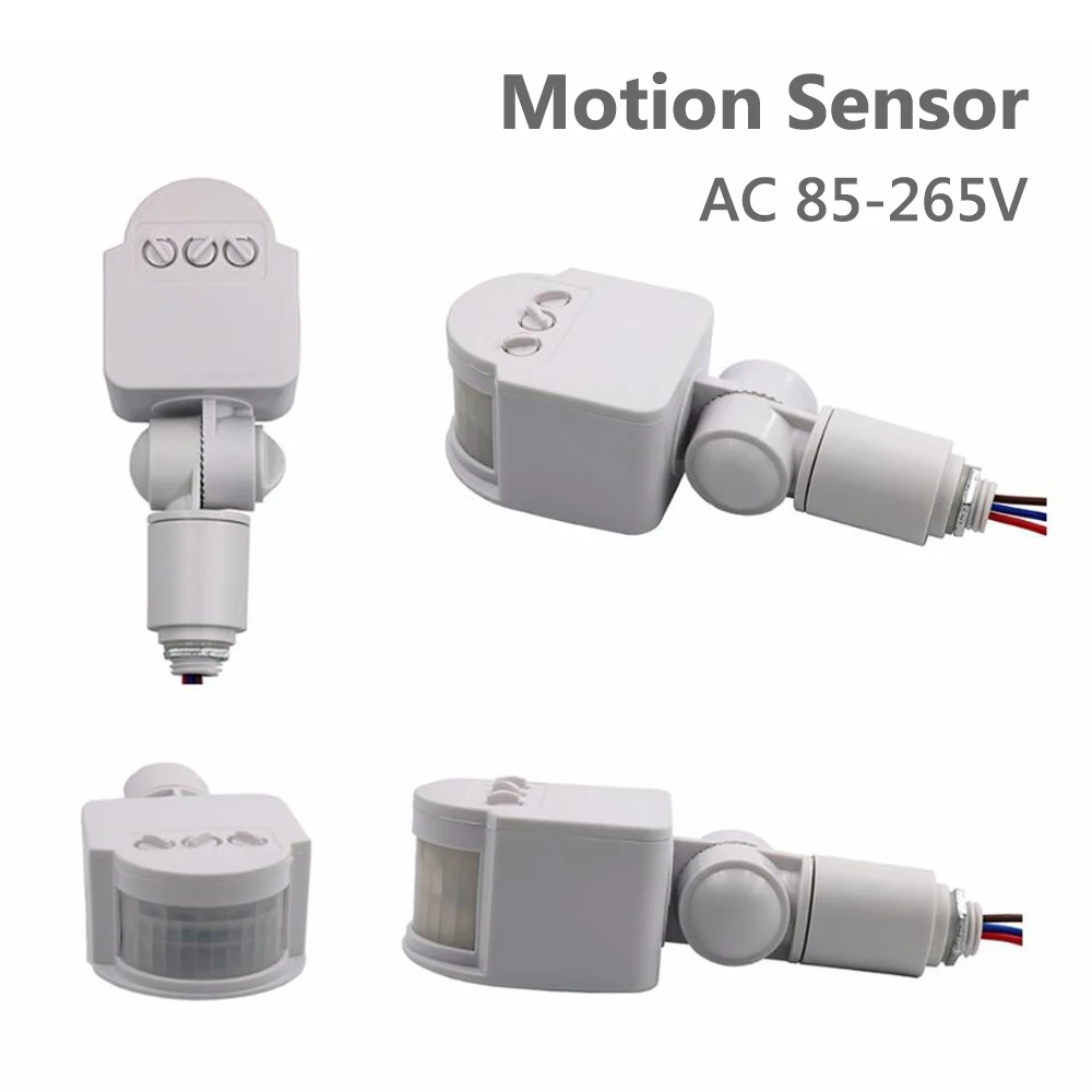 Motion Sensor Switch Detector Gray 85-265V PIR 180° LED Automatic Auto On/Off Infrared Security | Лампы и освещение