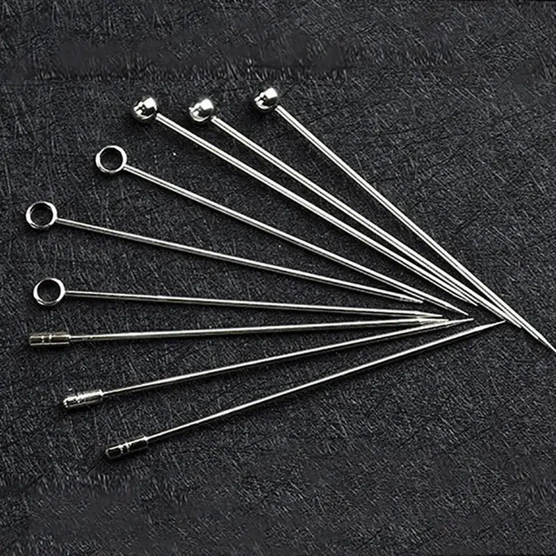 

1pc Stainless Steel Fruit Pick Cocktail Pick Fruit Fork Silver Wine Drinks Drink Stirring Sticks