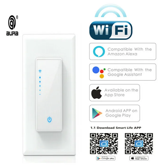 Модный домашний умный свет с диммером WiFi Пульт дистанционного управления для Alexa
