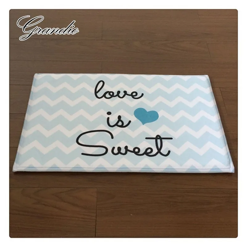 Фланелевый дверной коврик ковер Love is Sweet Design для ванной спальни гостиной коридора