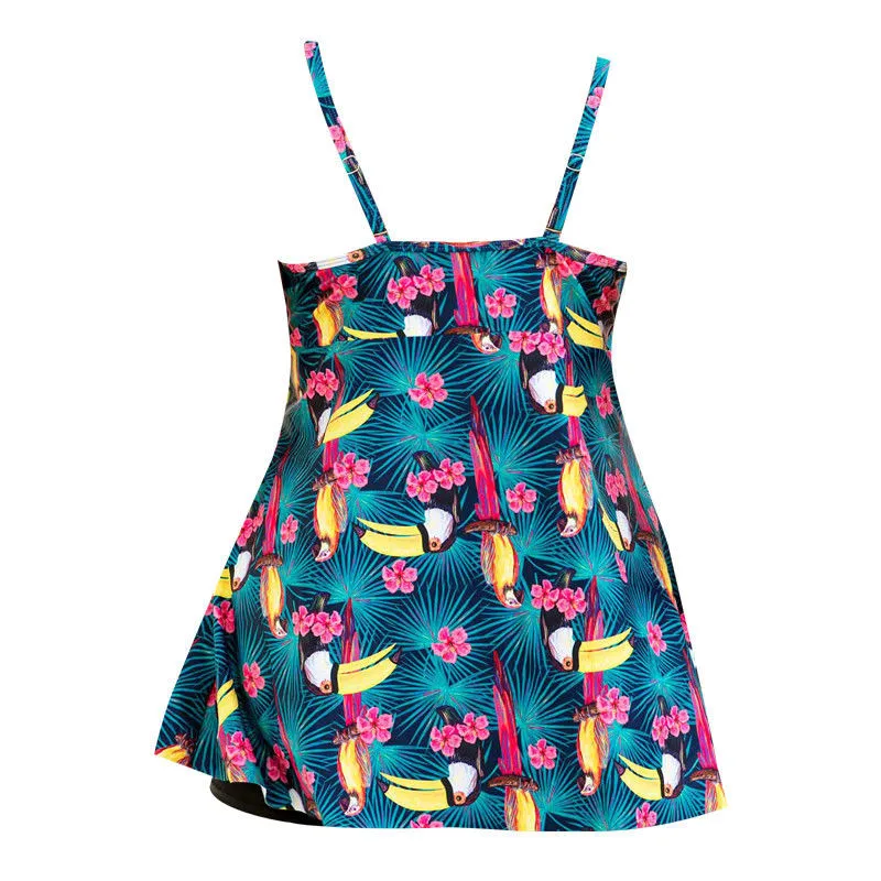 Women One-piece Boho Floral Mini Dress Beachwear Ladies Beachdress Bathing Summer Beach Short Plus Size | Женская одежда