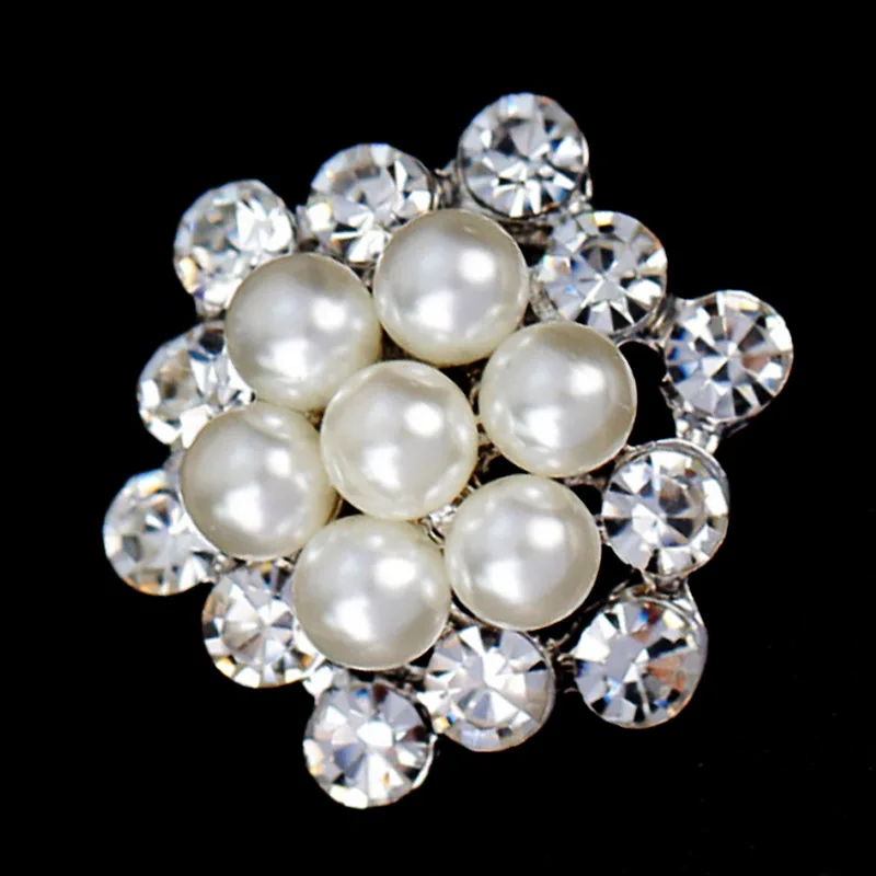Scarf Brooch Elegant Crystal Flower Pin Fashion Women Wedding pearl | Украшения и аксессуары