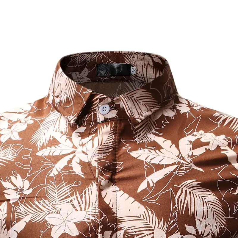 Для мужчин пляжные гавайская рубашка 2019 Фирменная новинка футболка с коротким