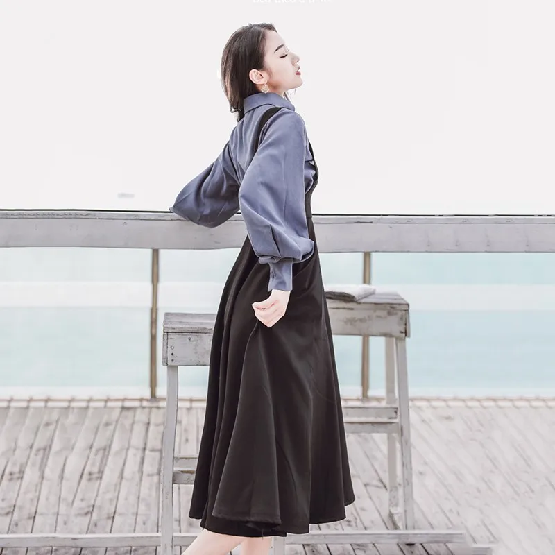 TWOTWINSTYLE/Винтажные женские костюмы с бантом и фонариком рубашки длинными рукавами
