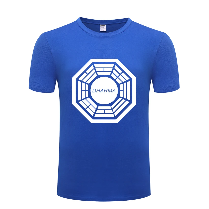 Dharma Initiative Lost Men's T-Shirt T Shirt Men 2018 New Short Sleeve O Neck Cotton Casual Top Tee | Мужская одежда